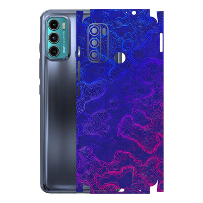Motorola Phone Skins (All Models) - Purple Ripples Swirl - 3D Embossed Finish (L-314) Motorola Moto G60