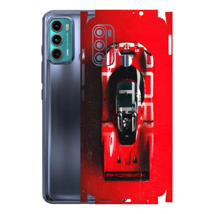 Motorola Phone Skins (All Models) - Red Porsche Car Logo - 3D Embossed Finish (L-315) Motorola Moto G60