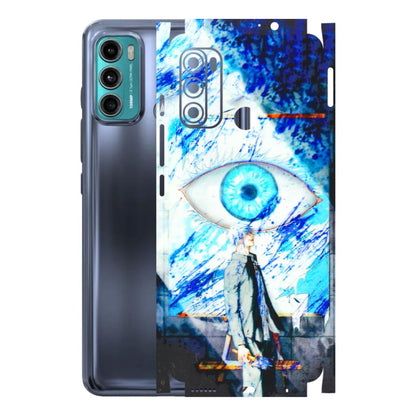 Motorola Phone Skins (All Models) - Anime Sea Blue Eye - 3D Embossed Finish (L-318) Motorola Moto G60