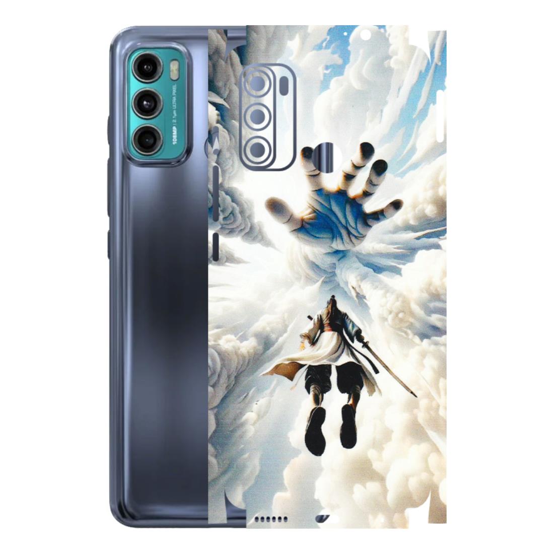 Motorola Phone Skins (All Models) - Big Hand With Monkey King - 3D Embossed Finish (L-323) Motorola Moto G60