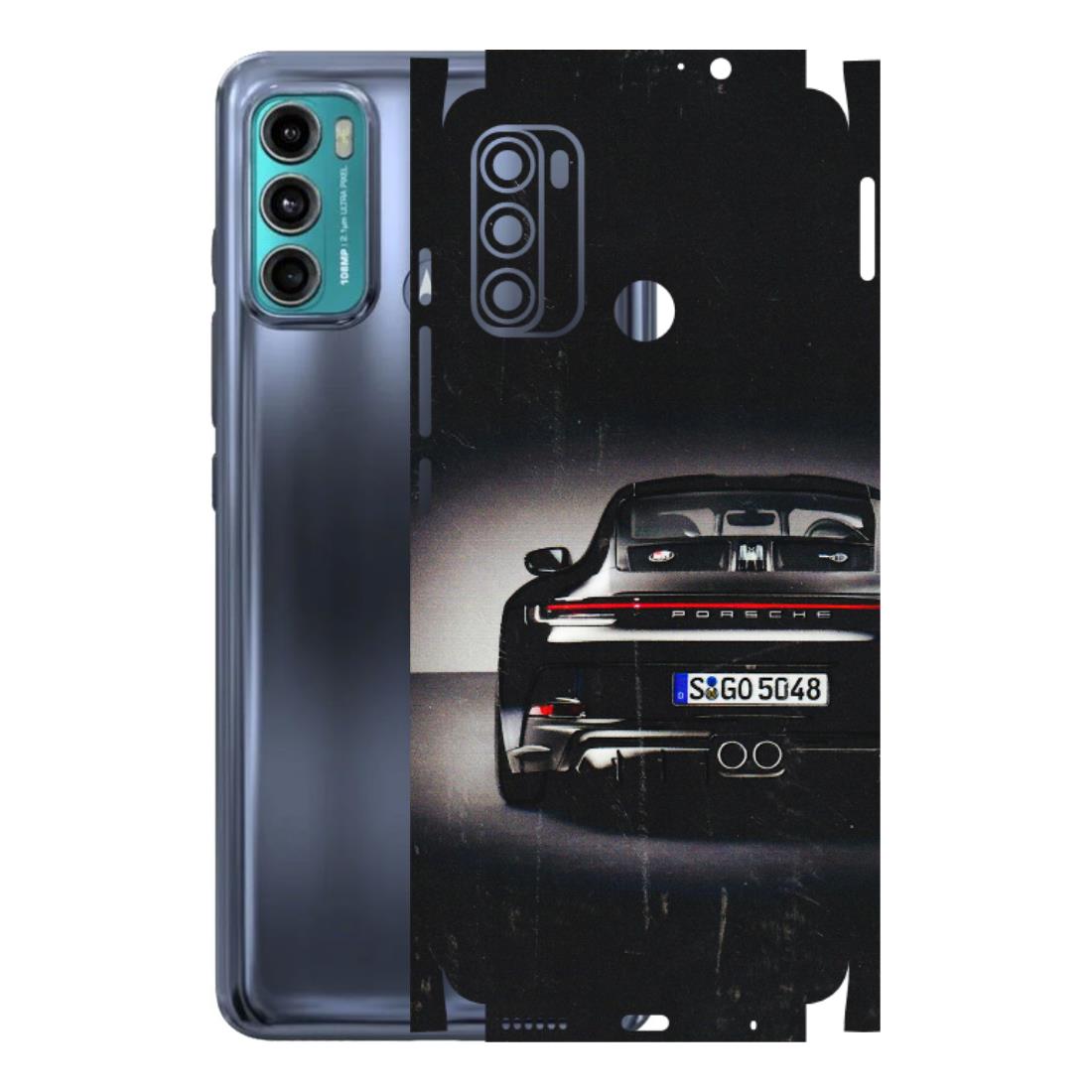 Motorola Phone Skins (All Models) - New Black Porsche GT3 - 3D Embossed Finish (L-327) Motorola Moto G60