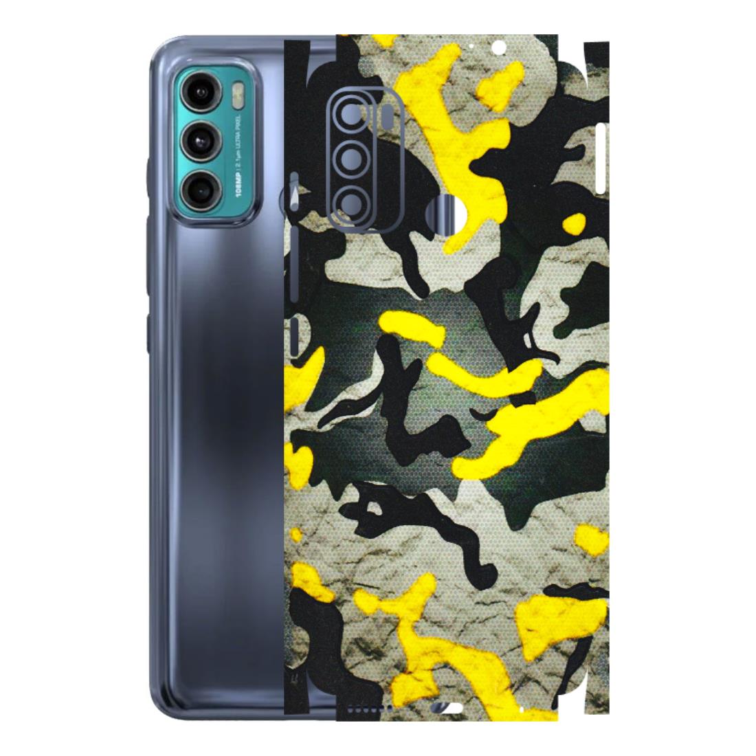Motorola Phone Skins (All Models) - Yellow Camouflage - 3D Embossed Finish (L-61) Motorola Moto G60
