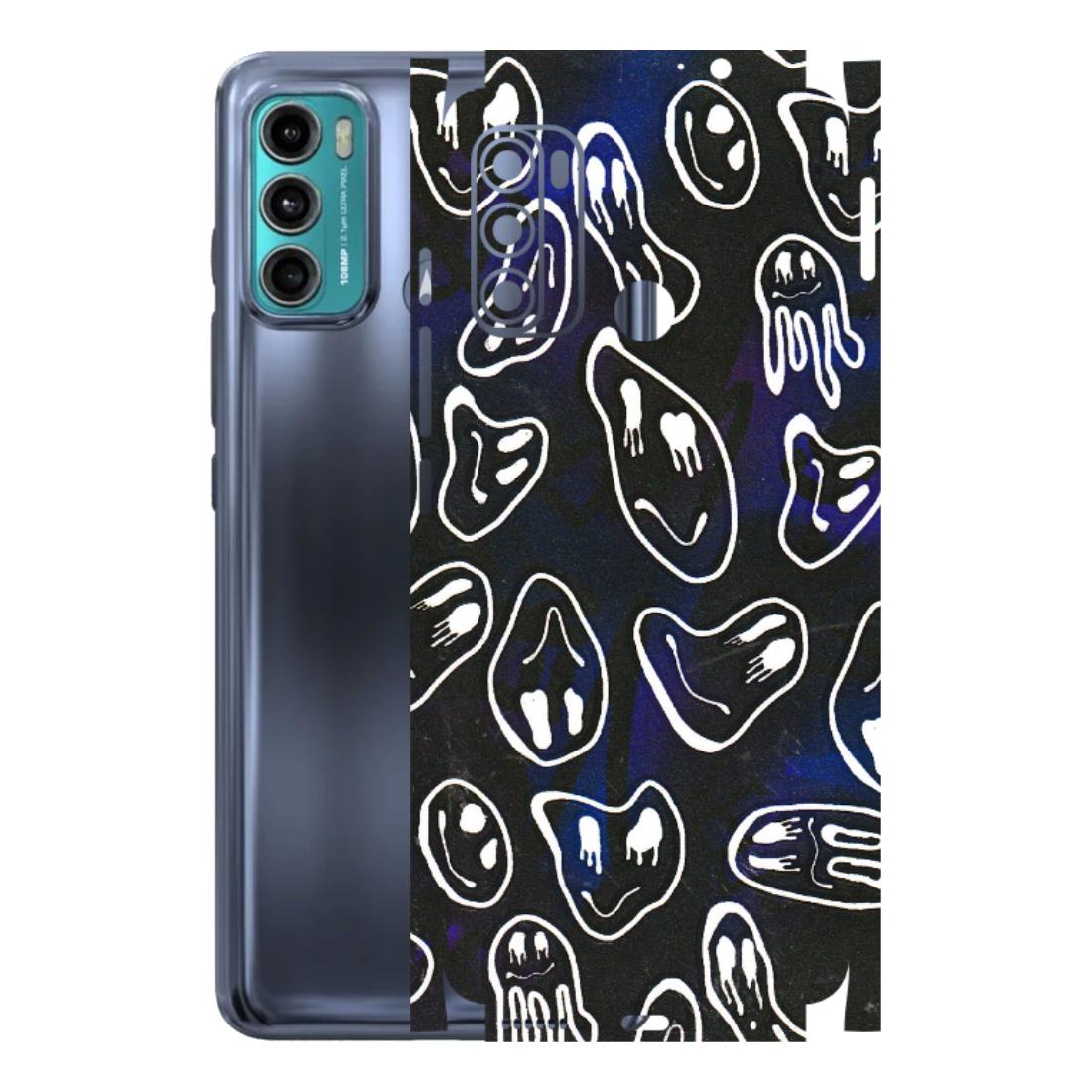 Motorola Phone Skins (All Models) - Distorted Smileys - 3D Embossed Finish (L-92) Motorola Moto G60