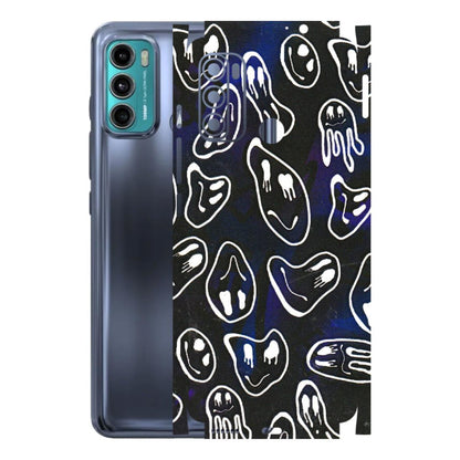 Motorola Phone Skins (All Models) - Distorted Smileys - 3D Embossed Finish (L-92) Motorola Moto G60