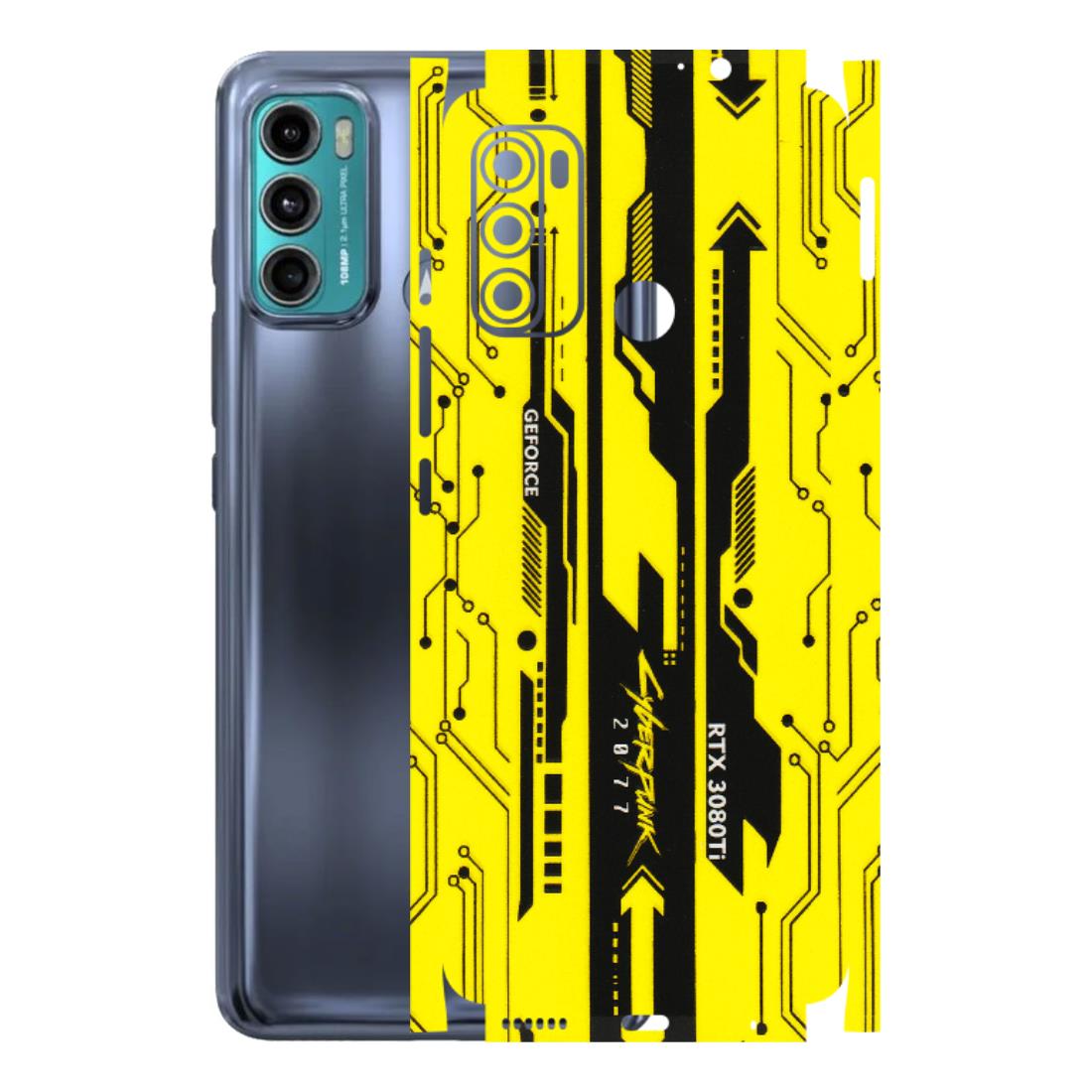 Motorola Phone Skins (All Models) - Yellow Cyberpunk - 3D Embossed Finish (L-93) Motorola Moto G60