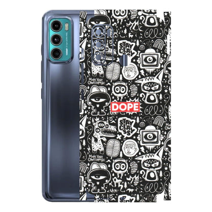 Motorola Phone Skins (All Models) - Dope Stay Classy Black Doodles - Matte Finish (M-126) Motorola Moto G60