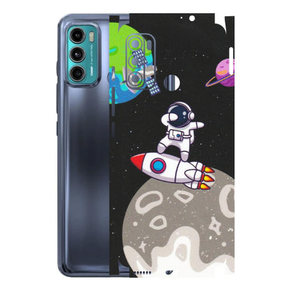 Motorola Phone Skins (All Models) - Astronaut Vibing Toon Running - Matte Finish (M-39) Motorola Moto G60