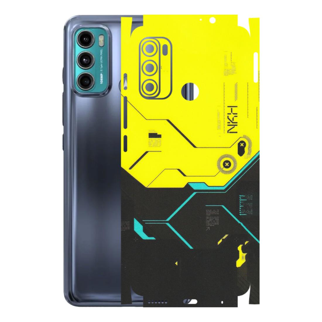 Motorola Phone Skins (All Models) - Black Yellow Technica - Matte Finish (M-53) Motorola Moto G60