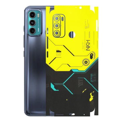 Motorola Phone Skins (All Models) - Black Yellow Technica - Matte Finish (M-53) Motorola Moto G60