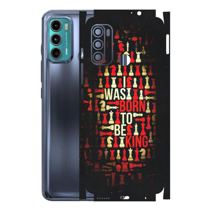 Motorola Phone Skins (All Models) - Born To Be King - Matte Finish (M-73) Motorola Moto G60