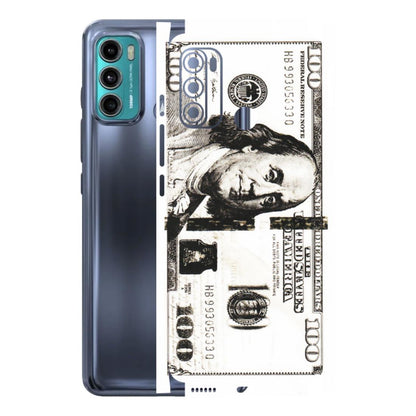 Motorola Phone Skins (All Models) - 100 Dollar Currency - Transparent Finish (T-01) Motorola Moto G60