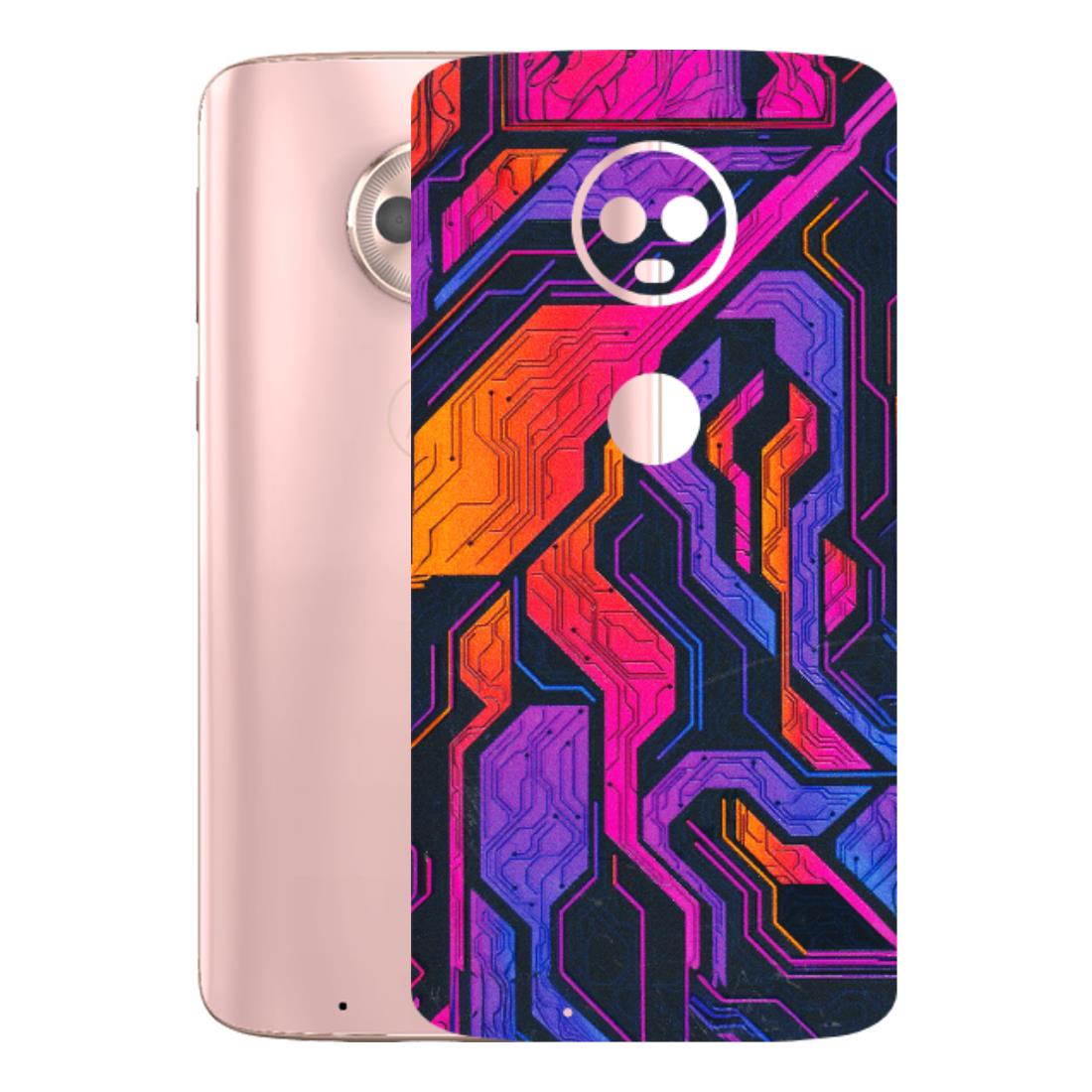 Motorola Phone Skins (All Models) - Tech Circuits Futuristic - 3D Embossed Finish (L-07) Motorola Moto G6