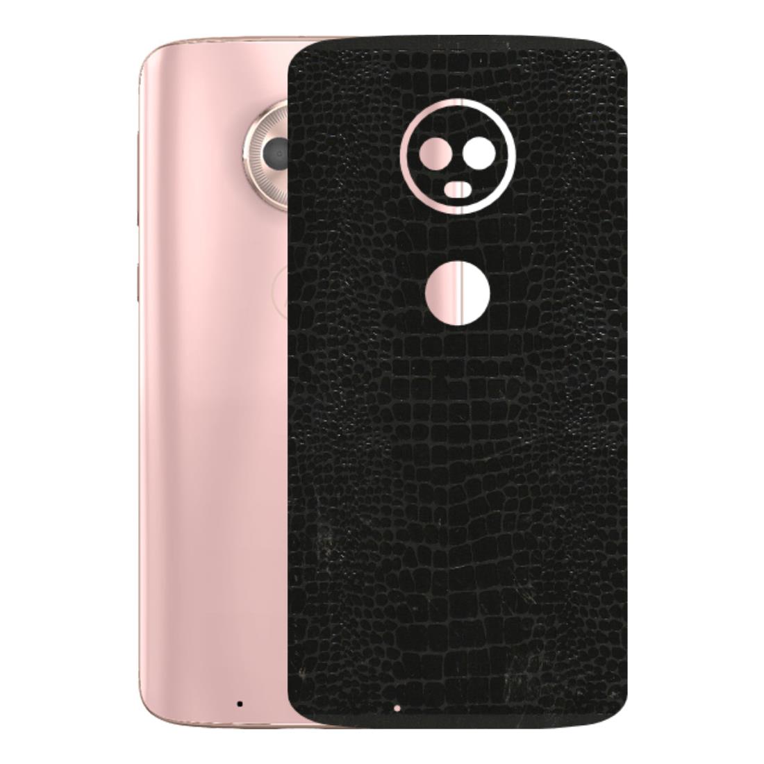 Motorola Phone Skins (All Models) - Snake Leather Black - 3D Embossed Finish (L-107) Motorola Moto G6