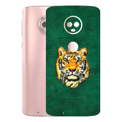Motorola Phone Skins (All Models) - Leather Feel Tiger - 3D Embossed Finish (L-111) Motorola Moto G6