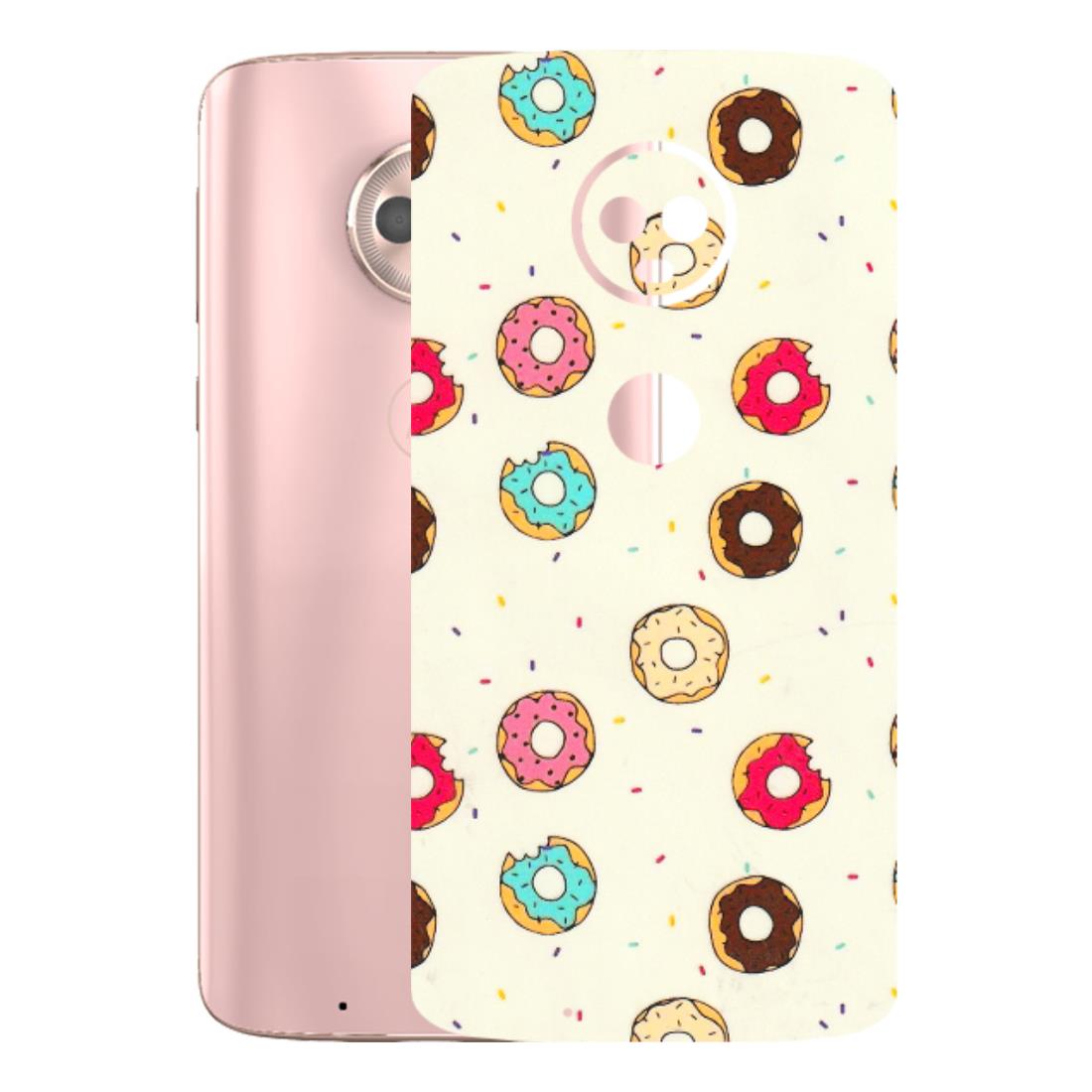 Motorola Phone Skins (All Models) - Mini Donuts Doodle Art - 3D Embossed Finish (L-122) Motorola Moto G6