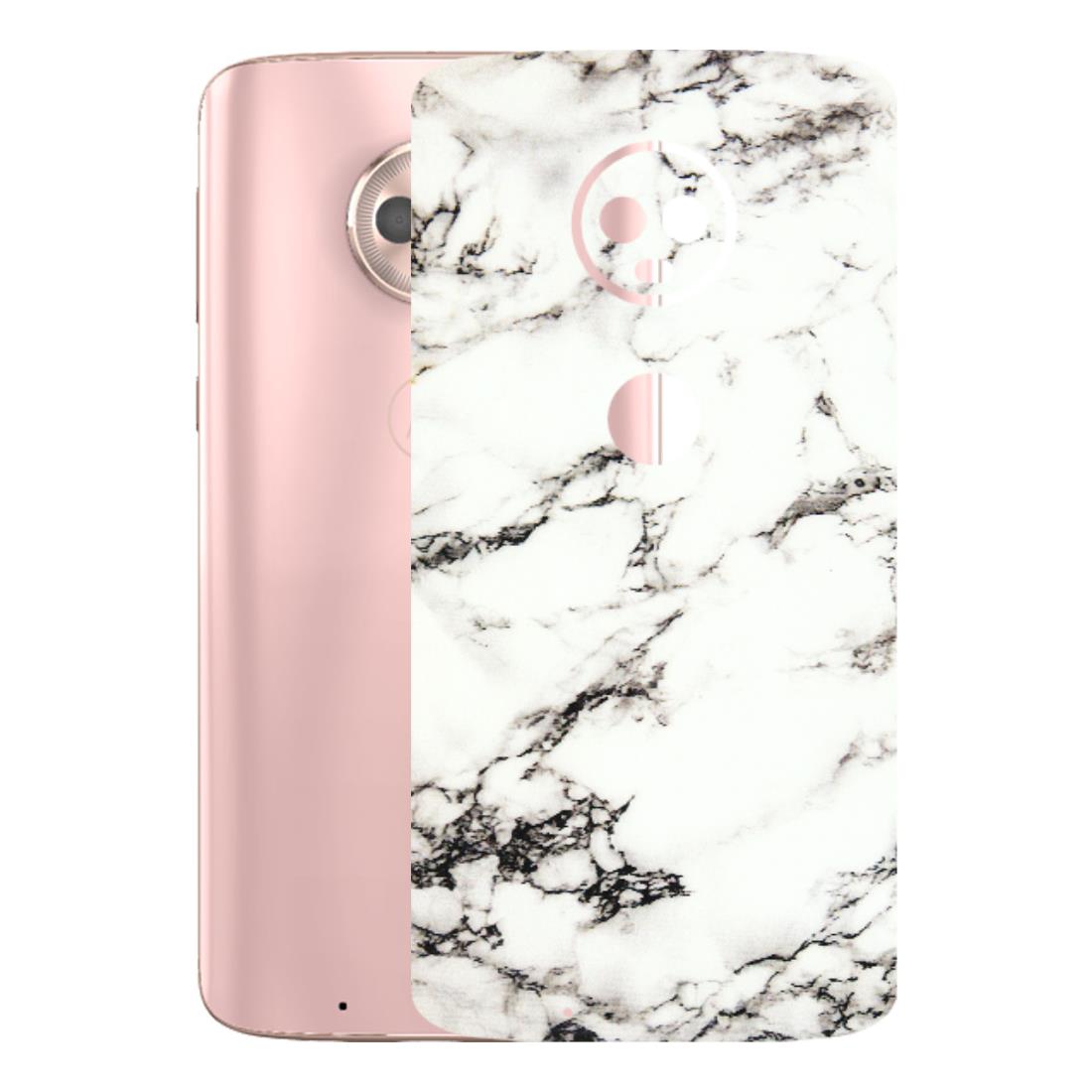 Motorola Phone Skins (All Models) - Black and White Marble Texture - 3D Embossed Finish (L-124) Motorola Moto G6