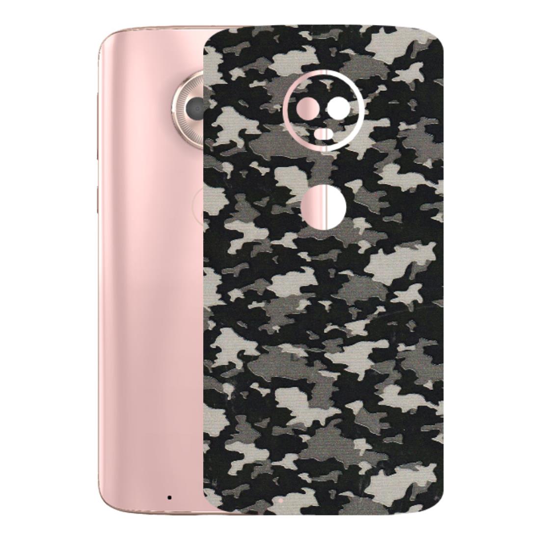 Motorola Phone Skins (All Models) - Black/Grey Camoflaunge - 3D Embossed Finish (L-142) Motorola Moto G6