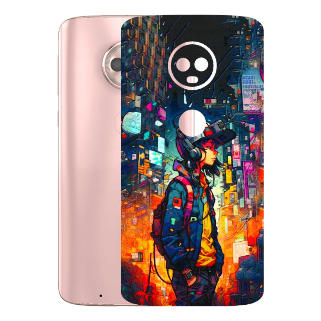 Motorola Phone Skins (All Models) - Street Anime Guy - 3D Embossed Finish (L-158) Motorola Moto G6