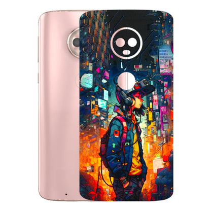 Motorola Phone Skins (All Models) - Street Anime Guy - 3D Embossed Finish (L-158) Motorola Moto G6