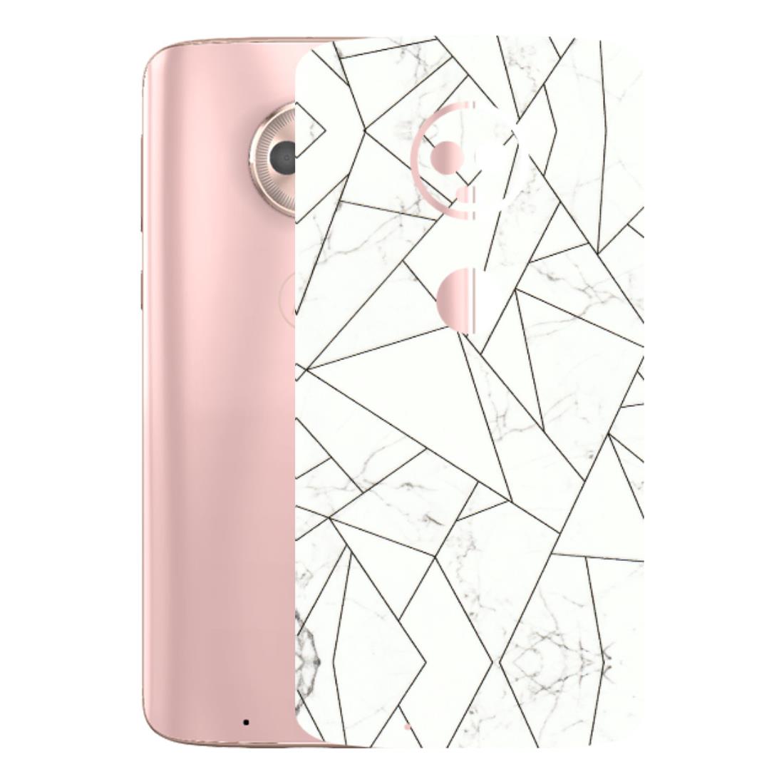 Motorola Phone Skins (All Models) - Luxury White Marble Effect - 3D Embossed Finish (L-168) Motorola Moto G6