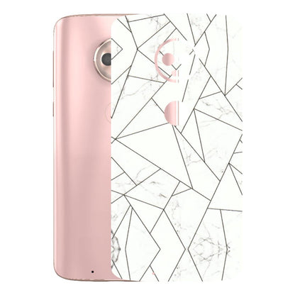 Motorola Phone Skins (All Models) - Luxury White Marble Effect - 3D Embossed Finish (L-168) Motorola Moto G6