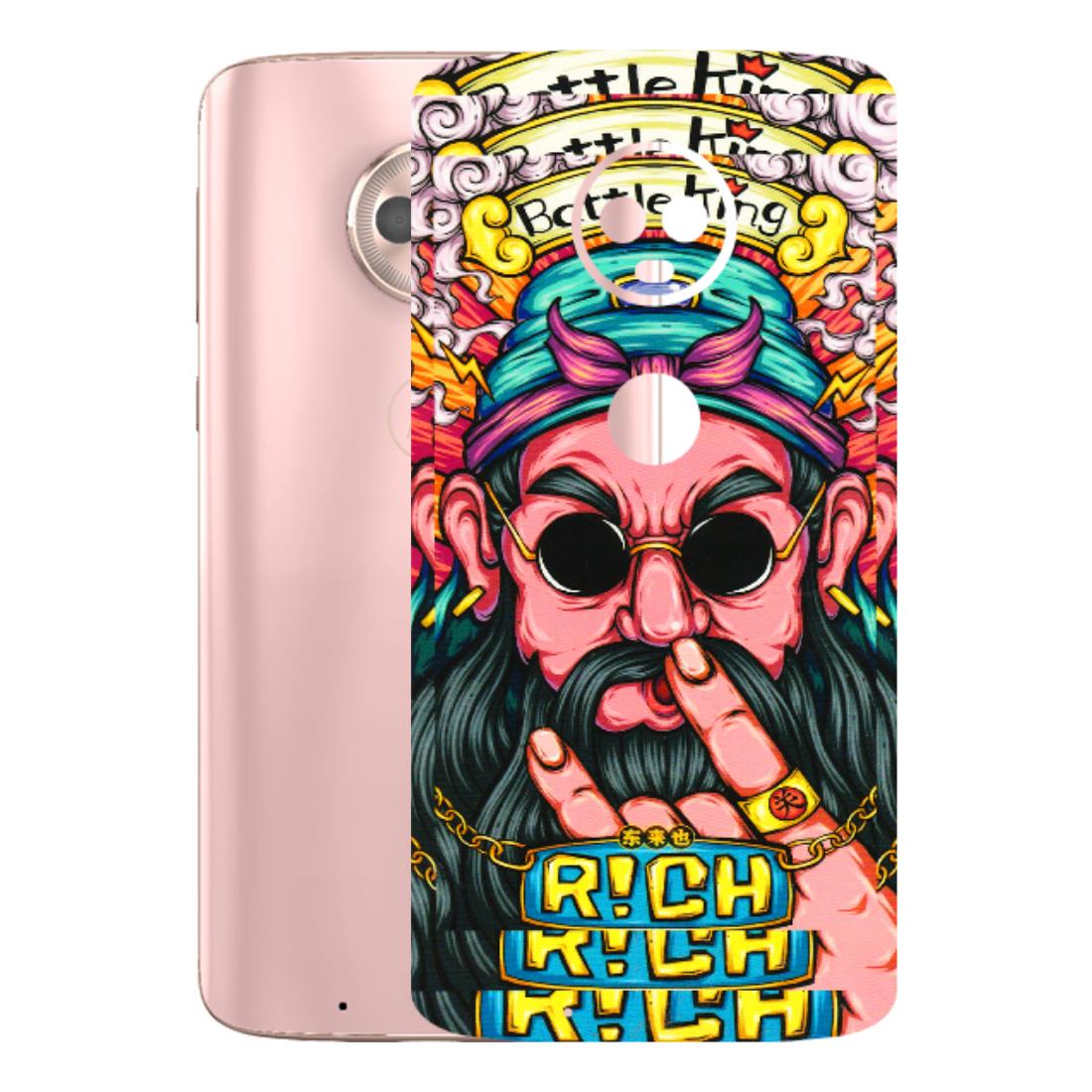 Motorola Phone Skins (All Models) - Battle King Dude Face - 3D Embossed Finish (L-178) Motorola Moto G6
