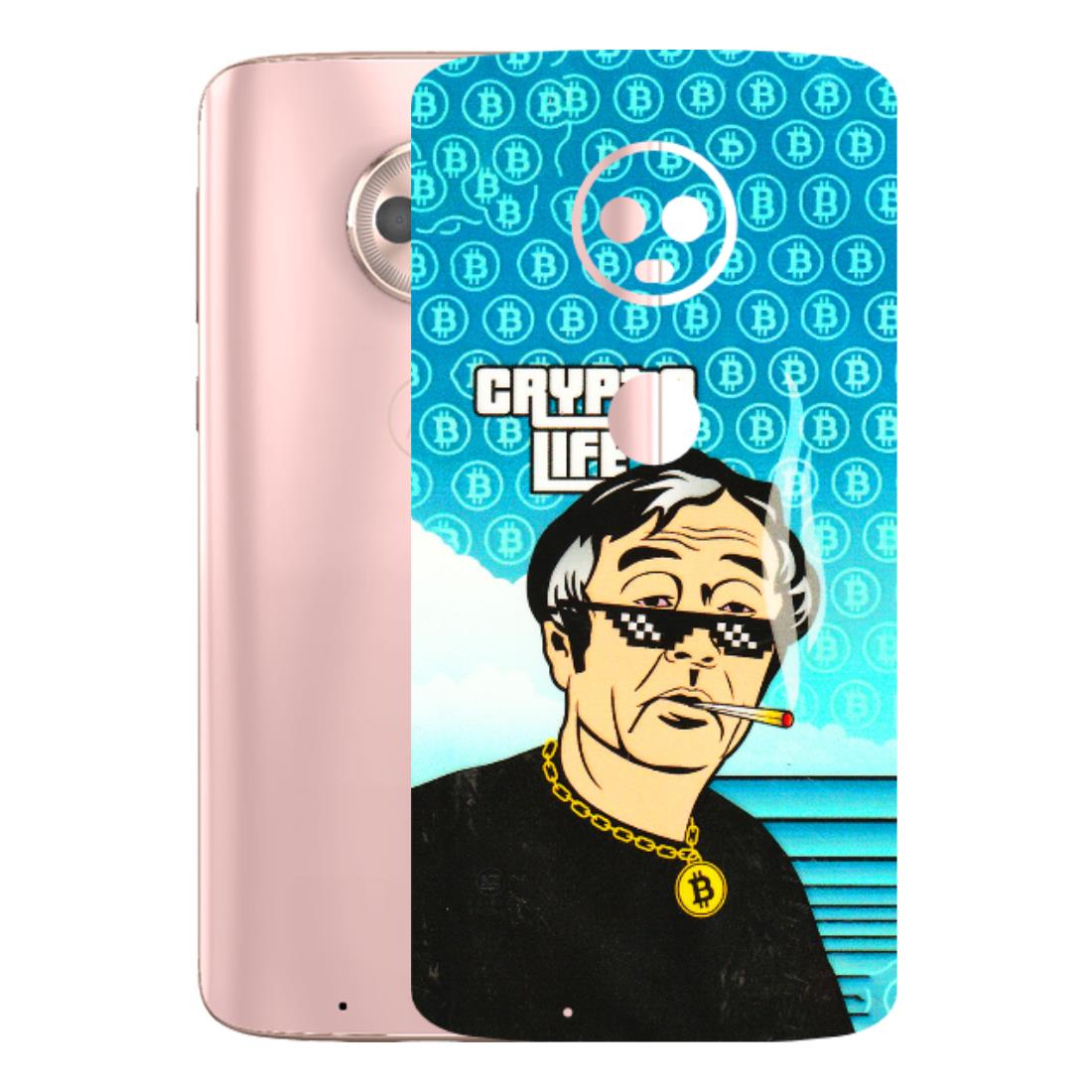 Motorola Phone Skins (All Models) - Crypto Thug Life - 3D Embossed Finish (L-179) Motorola Moto G6