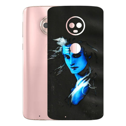 Motorola Phone Skins (All Models) - Har Har Mahadev Blue/Black - 3D Embossed Finish (L-185) Motorola Moto G6