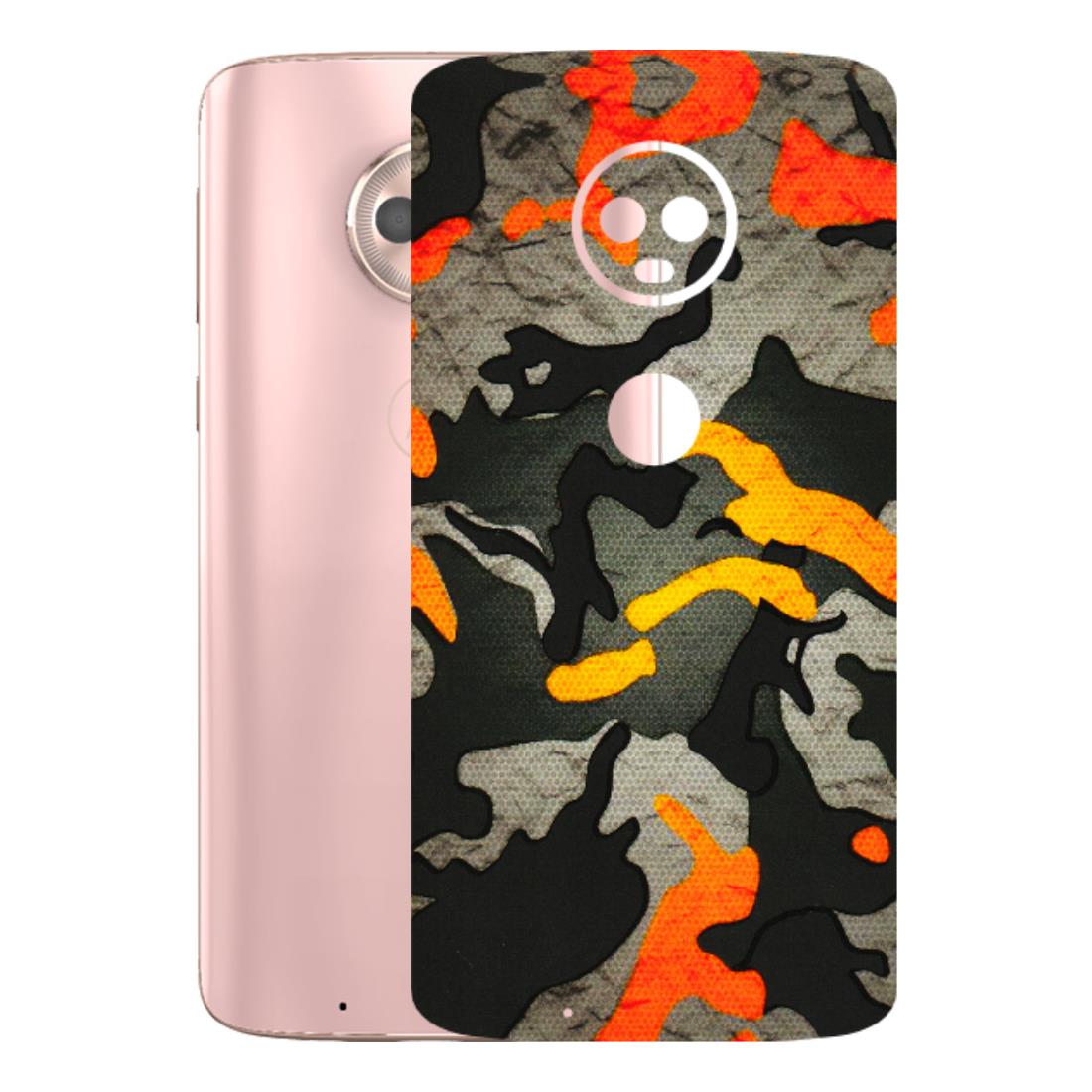 Motorola Phone Skins (All Models) - Orange Camouflage - 3D Embossed Finish (L-204) Motorola Moto G6