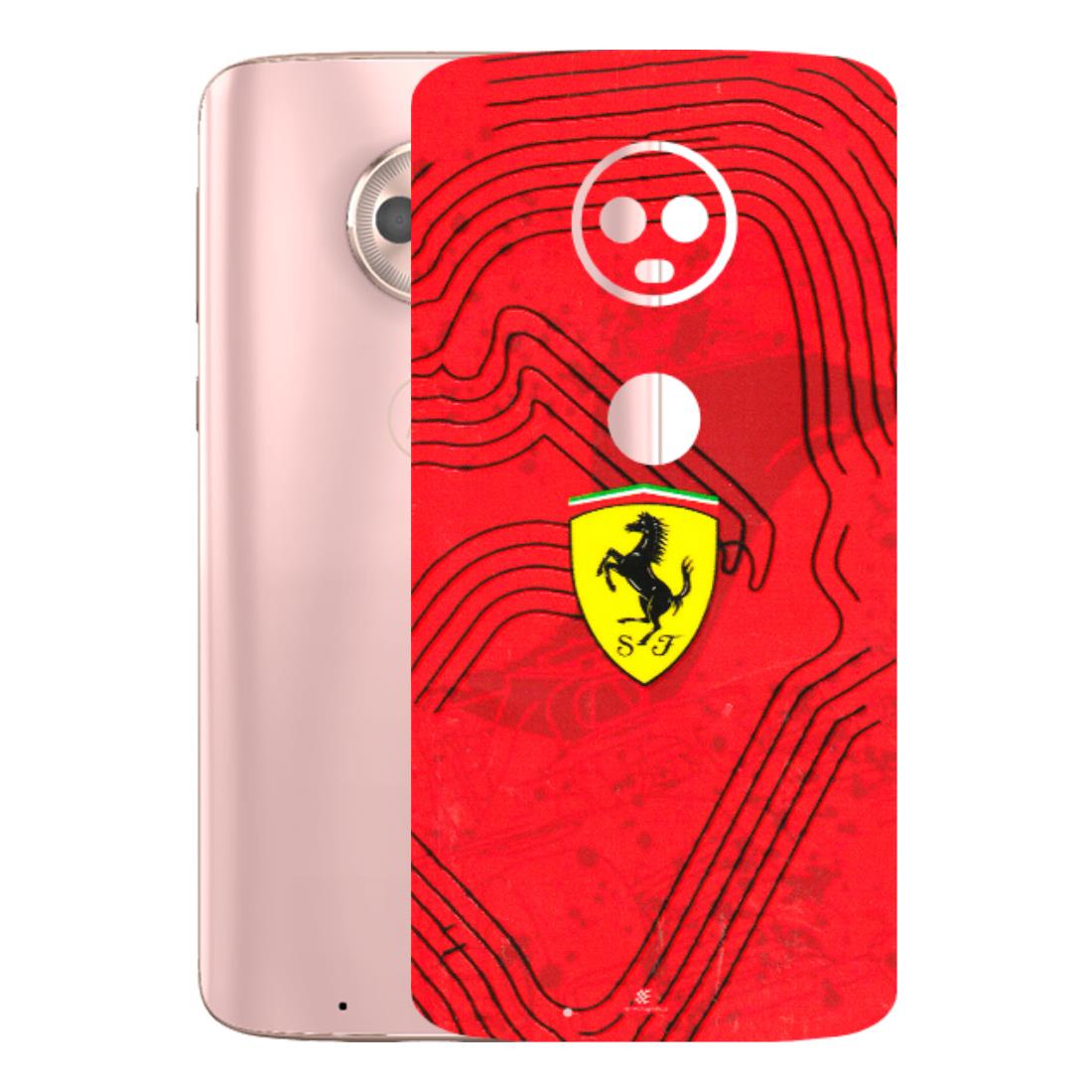 Motorola Phone Skins (All Models) - Red Ferrari Logo Stylish - 3D Embossed Finish (L-238) Motorola Moto G6
