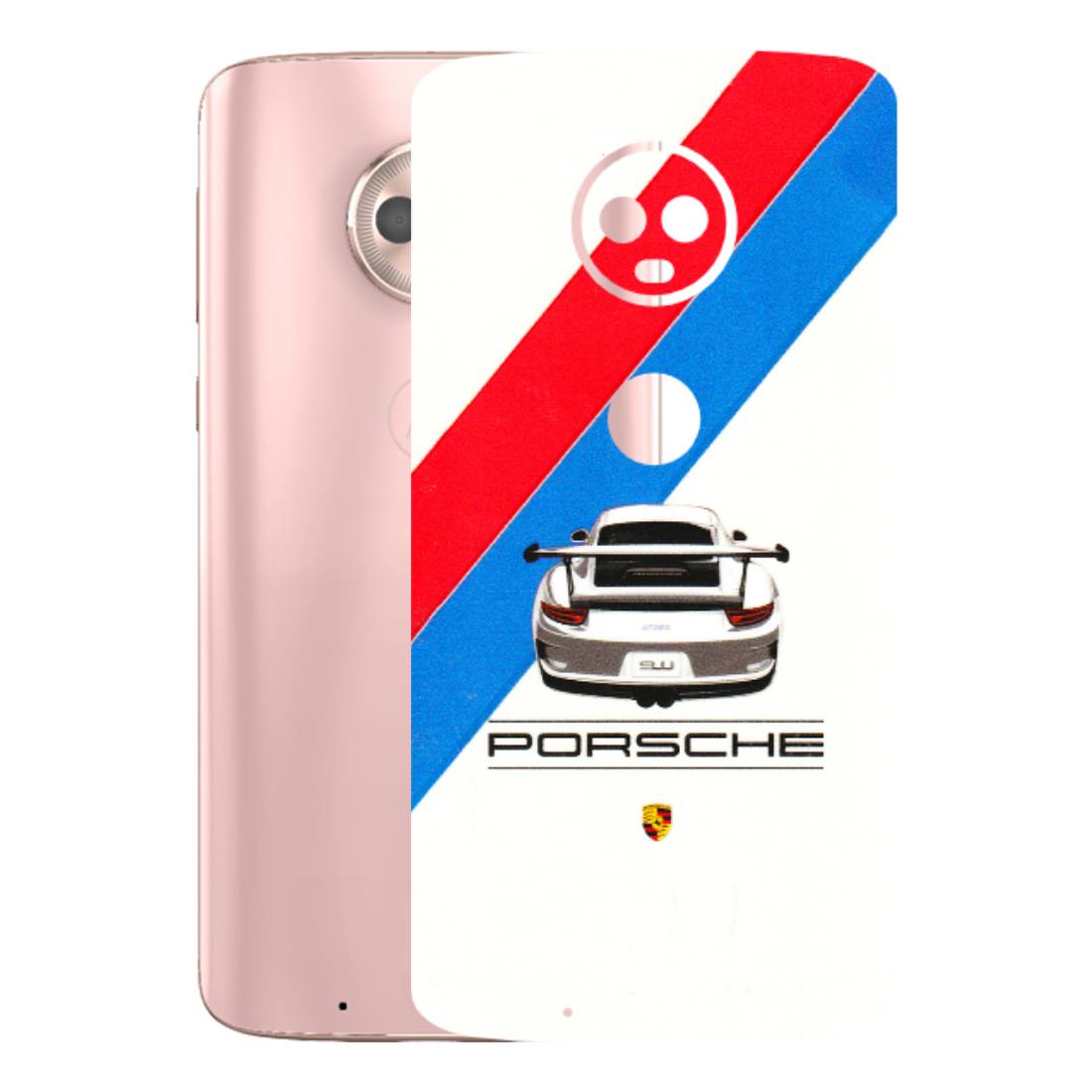Motorola Phone Skins (All Models) - Porche Car Sober Logo - 3D Embossed Finish (L-248) Motorola Moto G6