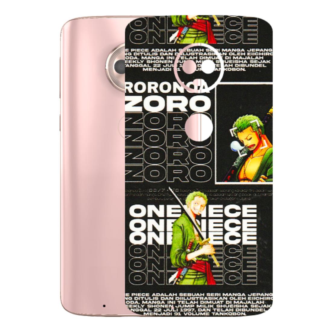 Motorola Phone Skins (All Models) - One Piece Zoro - 3D Embossed Finish (L-250) Motorola Moto G6