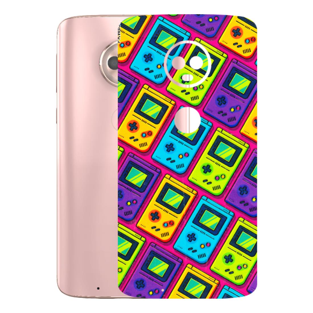 Motorola Phone Skins (All Models) - Gameboy Colourful - 3D Embossed Finish (L-266) Motorola Moto G6