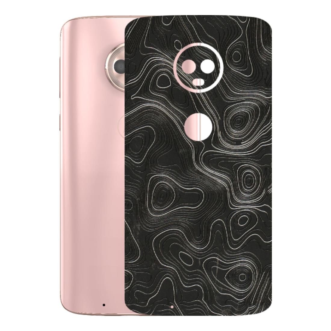 Motorola Phone Skins (All Models) - Abstract White Line Map - 3D Embossed Finish (L-269) Motorola Moto G6