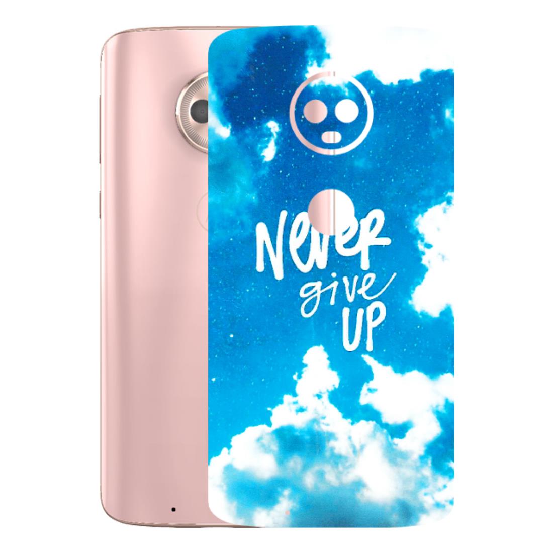 Motorola Phone Skins (All Models) - Never Give Up - 3D Embossed Finish (L-279) Motorola Moto G6