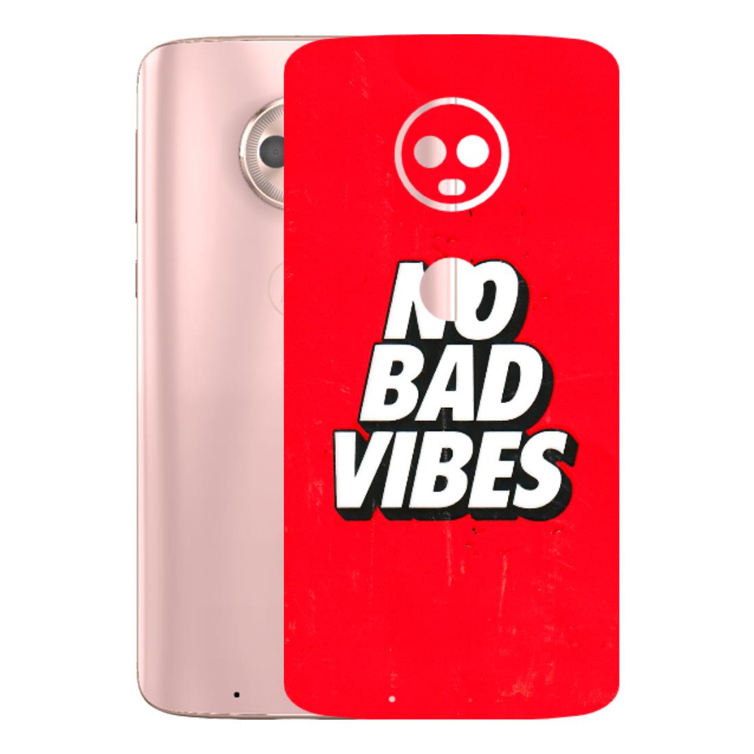 Motorola Phone Skins (All Models) - No Bad Vibes - 3D Embossed Finish (L-280) Motorola Moto G6