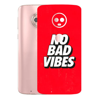 Motorola Phone Skins (All Models) - No Bad Vibes - 3D Embossed Finish (L-280) Motorola Moto G6