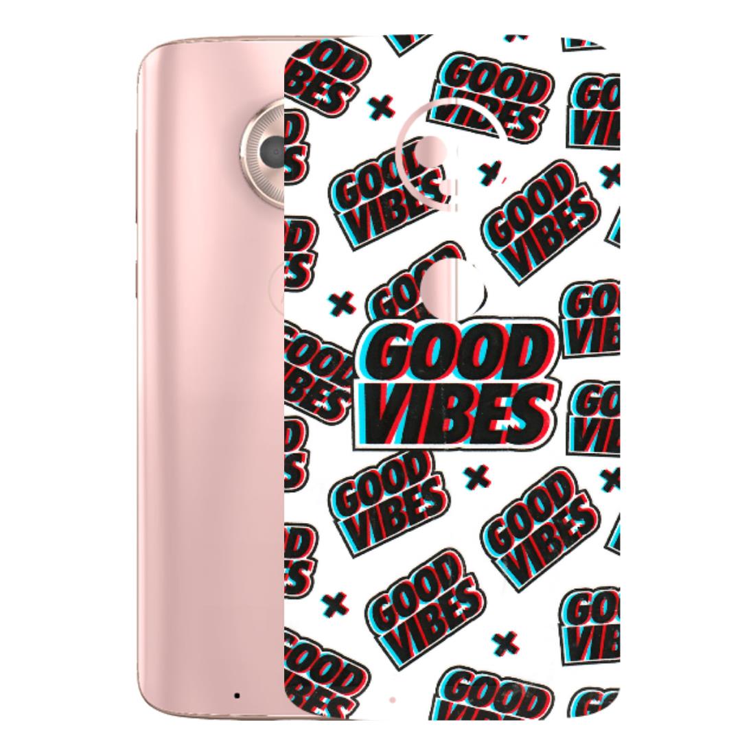 Motorola Phone Skins (All Models) - Good Vibes - 3D Embossed Finish (L-282) Motorola Moto G6