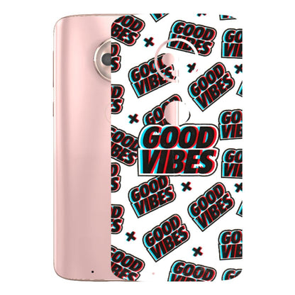 Motorola Phone Skins (All Models) - Good Vibes - 3D Embossed Finish (L-282) Motorola Moto G6