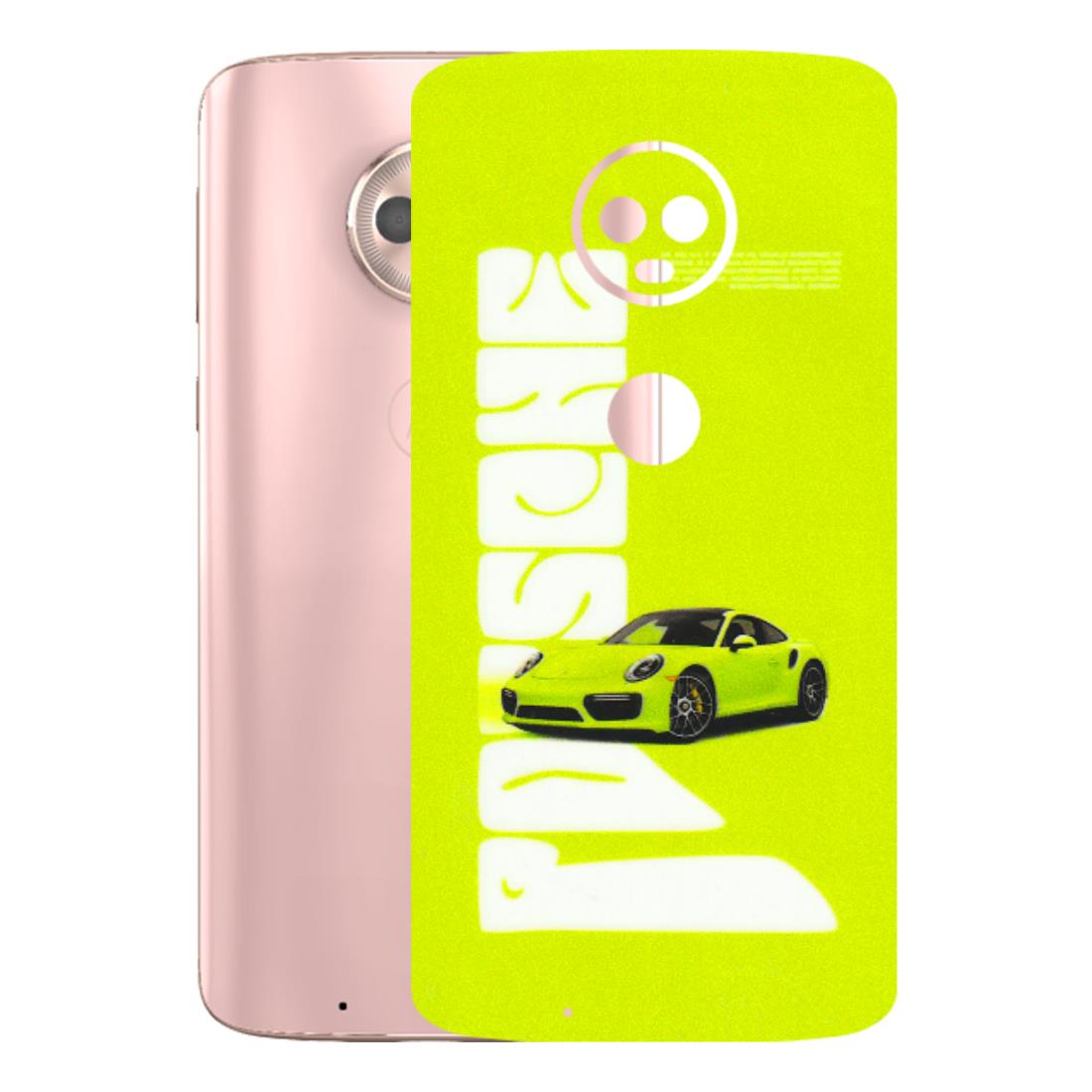 Motorola Phone Skins (All Models) - Lime Green Porche - 3D Embossed Finish (L-30) Motorola Moto G6