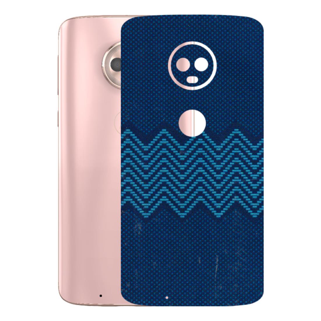 Motorola Phone Skins (All Models) - Blue Sober Waves - 3D Embossed Finish (L-306) Motorola Moto G6