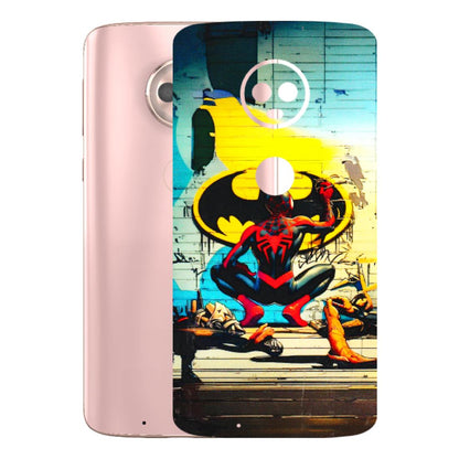 Motorola Phone Skins (All Models) - New Spiderman Bat Logo - 3D Embossed Finish (L-309) Motorola Moto G6
