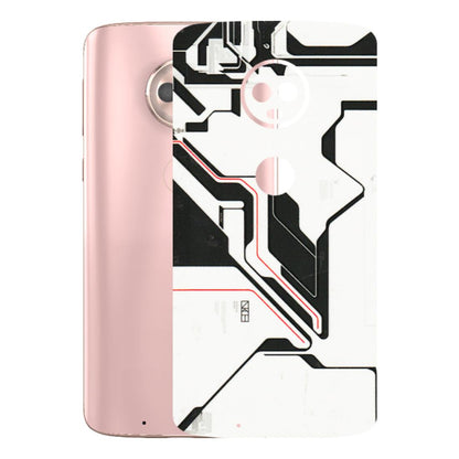 Motorola Phone Skins (All Models) - White Techy Logo - 3D Embossed Finish (L-312) Motorola Moto G6
