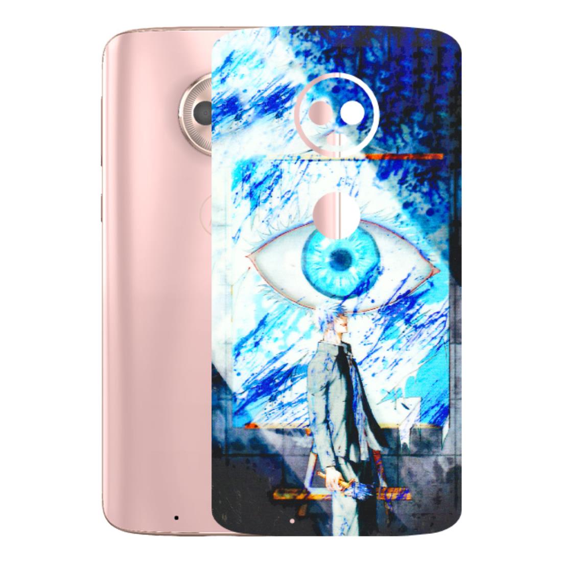 Motorola Phone Skins (All Models) - Anime Sea Blue Eye - 3D Embossed Finish (L-318) Motorola Moto G6