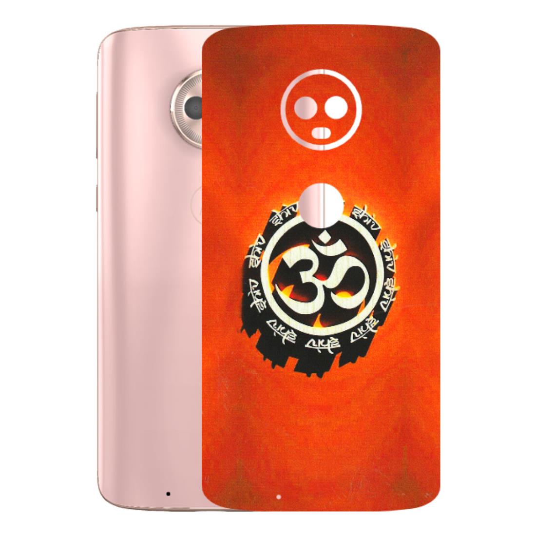 Motorola Phone Skins (All Models) - Aum Shiv Orange - 3D Embossed Finish (L-32) Motorola Moto G6