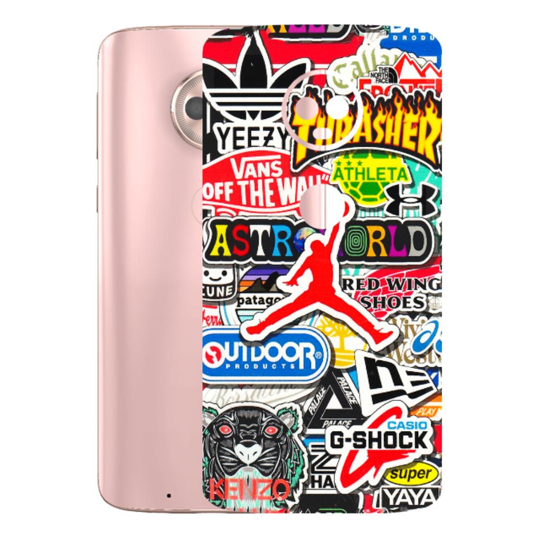 Motorola Phone Skins (All Models) - Multi Brands Sticker Graffiti - 3D Embossed Finish (L-37) Motorola Moto G6