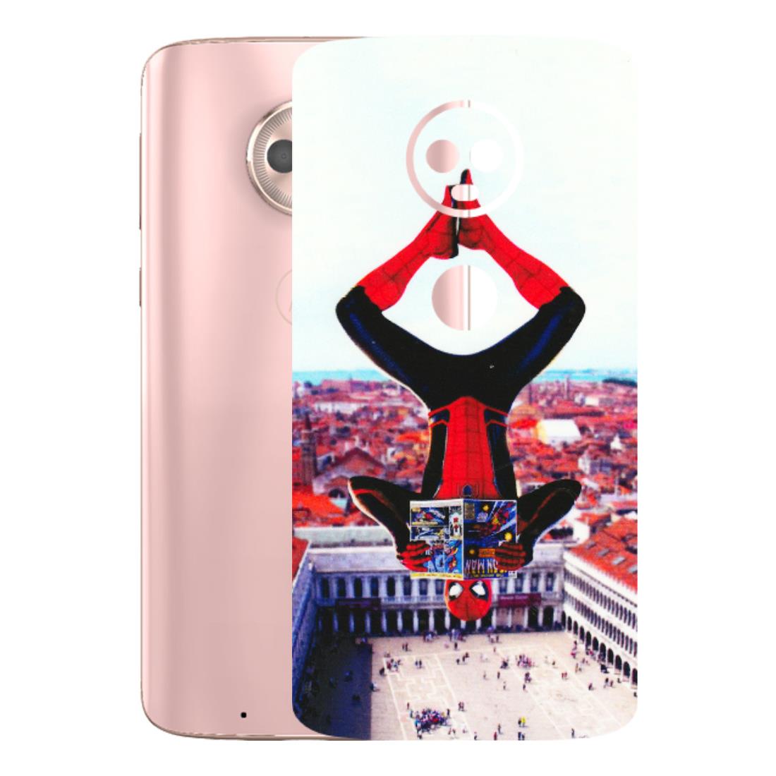 Motorola Phone Skins (All Models) - Spiderman Hanging - 3D Embossed Finish (L-53) Motorola Moto G6