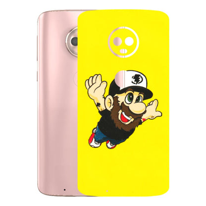 Motorola Phone Skins (All Models) - Flying Beardo - 3D Embossed Finish (L-60) Motorola Moto G6