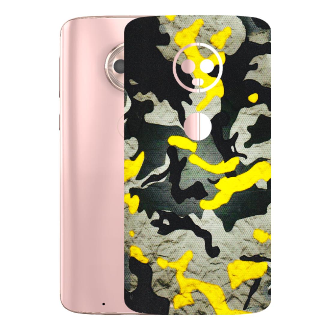 Motorola Phone Skins (All Models) - Yellow Camouflage - 3D Embossed Finish (L-61) Motorola Moto G6
