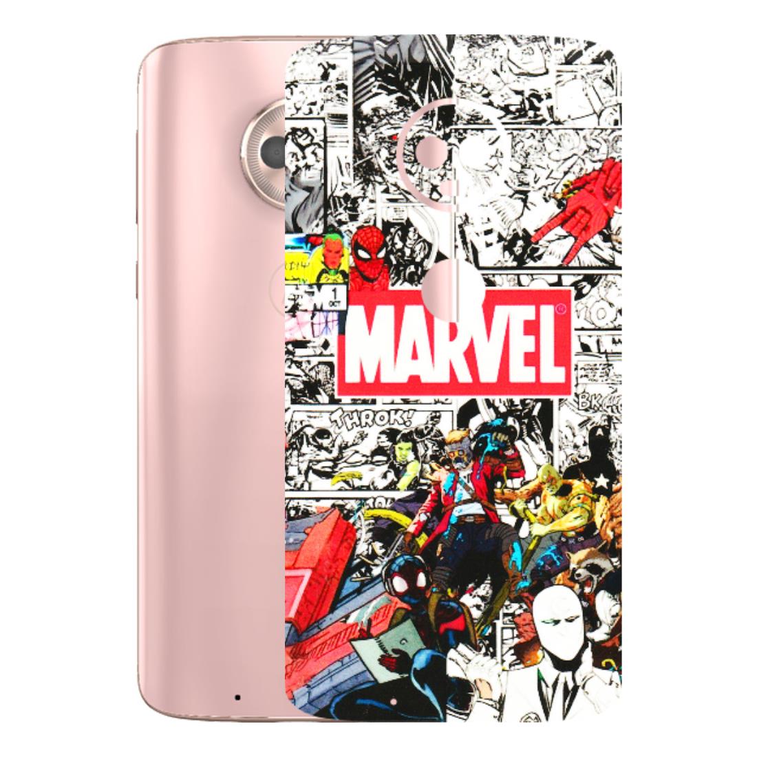 Motorola Phone Skins (All Models) - Marvel Colorful Comic - 3D Embossed Finish (L-64) Motorola Moto G6